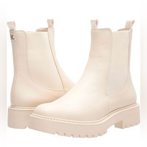 Sam Edelman Laguna Waterproof Chelsea Boots in Ivory